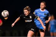 13 April 2024; Laurie Ryan of Athlone Town in action against Erin McLaughlin of Peamount United during the SSE Airtricity Women's Premier Division match between Athlone Town and Peamount United at Athlone Town Stadium in Westmeath. Photo by Stephen McCarthy/Sportsfile