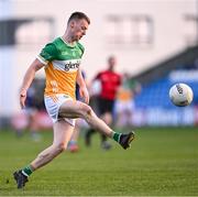 13 April 2024; Peter Cunningham of Offaly during the Leinster GAA Football Senior Championship quarter-final match between Offaly and Laois at Laois Hire O’Moore Park in Portlaoise, Laois. Photo by Piaras Ó Mídheach/Sportsfile