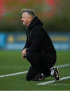 13 April 2024; Peamount United manager James O'Callaghan during the SSE Airtricity Women's Premier Division match between Athlone Town and Peamount United at Athlone Town Stadium in Westmeath. Photo by Stephen McCarthy/Sportsfile