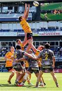 13 April 2024; Alan O’Connor of Ulster wins possession in a lineout during the EPCR Challenge Cup quarter-final match between Clermont Auvergne and Ulster at Stade Marcel Michelin in Clermont, France. Photo by John Dickson/Sportsfile