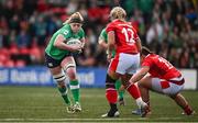 13 April 2024; Sam Monaghan of Ireland during the Women's Six Nations Rugby Championship match between Ireland and Wales at Virgin Media Park in Cork.  Photo by Brendan Moran/Sportsfile