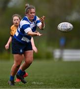 14 April 2024; Claire Hughes of Athy during the Cusack Plate final match between Athy and Ashbourne during the Bank of Ireland Leinster Rugby Women Finals Day at Balbriggan RFC in Dublin. Photo by Ben McShane/Sportsfile