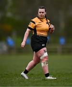 14 April 2024; Laura Scuffil of Ashbourne during the Cusack Plate final match between Athy and Ashbourne during the Bank of Ireland Leinster Rugby Women Finals Day at Balbriggan RFC in Dublin. Photo by Ben McShane/Sportsfile