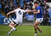 14 April 2024; Patrick O'Keane of Wicklow in action against Eoin Doyle of Kildare during the Leinster GAA Football Senior Championship quarter-final match between Kildare and Wicklow at Laois Hire O’Moore Park in Portlaoise, Laois. Photo by Sam Barnes/Sportsfile