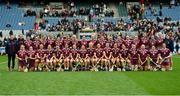 14 April 2024; The Galway squad before the Very Camogie League Division 1A Final between Tipperary and Galway at Croke Park in Dublin. Photo by Brendan Moran/Sportsfile