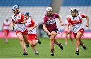 14 April 2024; Megan Dowdall of Westmeath makes a break during the Very Camogie All-Ireland League Division 2A Final between Derry and Westmeath at Croke Park in Dublin. Photo by David Fitzgerald/Sportsfile