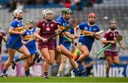 14 April 2024; Ailish O’Reilly of Galway in action against Caoimhe Maher of Tipperary during the Very Camogie League Division 1A Final between Tipperary and Galway at Croke Park in Dublin. Photo by Brendan Moran/Sportsfile