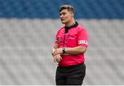 14 April 2024; Referee Aaron Hogg during the Very Camogie League Division 1A Final between Tipperary and Galway at Croke Park in Dublin. Photo by Brendan Moran/Sportsfile