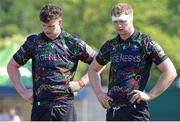 14 April 2024; Darragh Murray, left, and Niall Murray of Connacht dejected after their side's defeat in the EPCR Challenge Cup quarter-final match between Benetton and Connacht at Stadio Monigo in Treviso, Italy. Photo by Roberto Bregani/Sportsfile