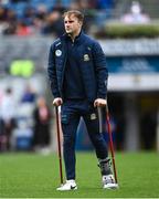 14 April 2024; Injured Meath player Shane Walsh before the Leinster GAA Football Senior Championship quarter-final match between Dublin and Meath at Croke Park in Dublin. Photo by David Fitzgerald/Sportsfile