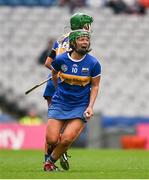14 April 2024; Roisin Howard of Tipperary celebrates winning a free during the Very Camogie League Division 1A Final between Tipperary and Galway at Croke Park in Dublin. Photo by Brendan Moran/Sportsfile