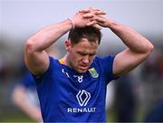 14 April 2024; Dean Healy of Wicklow after his side's defeat in the Leinster GAA Football Senior Championship quarter-final match between Kildare and Wicklow at Laois Hire O’Moore Park in Portlaoise, Laois. Photo by Piaras Ó Mídheach/Sportsfile
