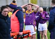 14 April 2024; Richie Waters of Wexford after his side's defeat in the Leinster GAA Football Senior Championship quarter-final match between Louth and Wexford at Laois Hire O’Moore Park in Portlaoise, Laois. Photo by Piaras Ó Mídheach/Sportsfile