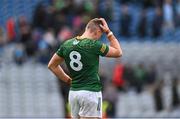 14 April 2024; Ronan Jones of Meath at the final whistle of the Leinster GAA Football Senior Championship quarter-final match between Dublin and Meath at Croke Park in Dublin. Photo by Brendan Moran/Sportsfile