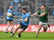 14 April 2024; Michael Fitzsimons of Dublin in action against James Conlon of Meath during the Leinster GAA Football Senior Championship quarter-final match between Dublin and Meath at Croke Park in Dublin. Photo by Brendan Moran/Sportsfile