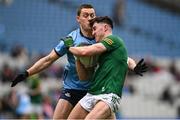 14 April 2024; Harry O'Higgins of Meath is tackled by Con O'Callaghan of Dublin during the Leinster GAA Football Senior Championship quarter-final match between Dublin and Meath at Croke Park in Dublin. Photo by Brendan Moran/Sportsfile