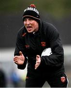 14 April 2024; Armagh coach Kieran Donaghy before the Ulster GAA Football Senior Championship quarter-final match between Fermanagh and Armagh at Brewster Park in Enniskillen, Fermanagh. Photo by Ramsey Cardy/Sportsfile