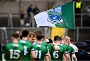 14 April 2024; The Fermanagh team parade before the Ulster GAA Football Senior Championship quarter-final match between Fermanagh and Armagh at Brewster Park in Enniskillen, Fermanagh. Photo by Ramsey Cardy/Sportsfile