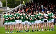 14 April 2024; The Fermanagh team before the Ulster GAA Football Senior Championship quarter-final match between Fermanagh and Armagh at Brewster Park in Enniskillen, Fermanagh. Photo by Ramsey Cardy/Sportsfile