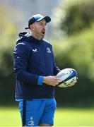 15 April 2024; Backs coach Andrew Goodman during a Leinster Rugby squad training session at UCD in Dublin. Photo by Seb Daly/Sportsfile