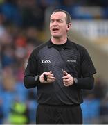 14 April 2024; Referee Sean Lonergan during the Leinster GAA Football Senior Championship quarter-final match between Kildare and Wicklow at Laois Hire O’Moore Park in Portlaoise, Laois. Photo by Sam Barnes/Sportsfile