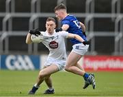 14 April 2024; Paddy McDermott of Kildare in action against John Paul Nolan of Wicklow during the Leinster GAA Football Senior Championship quarter-final match between Kildare and Wicklow at Laois Hire O’Moore Park in Portlaoise, Laois. Photo by Sam Barnes/Sportsfile