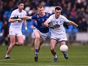 14 April 2024; Eoin Doyle of Kildare in action against Christopher O'Brien of Wicklow during the Leinster GAA Football Senior Championship quarter-final match between Kildare and Wicklow at Laois Hire O’Moore Park in Portlaoise, Laois. Photo by Piaras Ó Mídheach/Sportsfile