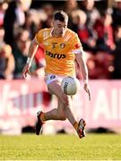 13 April 2024; Declan Lynch of Antrim during the Ulster GAA Football Senior Championship quarter-final match between Down and Antrim at Páirc Esler in Newry, Down. Photo by Ben McShane/Sportsfile