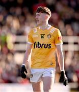 13 April 2024; Conor Hand of Antrim during the Ulster GAA Football Senior Championship quarter-final match between Down and Antrim at Páirc Esler in Newry, Down. Photo by Ben McShane/Sportsfile