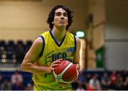 13 April 2024; Leonardo Marcon of UCD Marian during the InsureMyVan.ie Division 1 play-off final match between UCD Marian and Moy Tolka Rovers at the National Basketball Arena in Tallaght, Dublin. Photo by Tyler Miller/Sportsfile