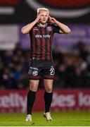 15 April 2024; Michael Lilander of Bohemians during the SSE Airtricity Men's Premier Division match between Bohemians and Dundalk at Dalymount Park in Dublin. Photo by Stephen McCarthy/Sportsfile