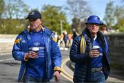 13 April 2024; Leinster supporters arrive before the Investec Champions Cup quarter-final match between Leinster and La Rochelle at the Aviva Stadium in Dublin. Photo by Sam Barnes/Sportsfile
