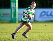 13 April 2024; Kate Cameron of Naas during the Leinster Rugby Girl's U18 semi-final match between Naas and Portdara at Naas RFC in Kildare. Photo by Tyler Miller/Sportsfile