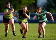 13 April 2024; Avril Whittle of Portdara during the Leinster Rugby Girl's U18 semi-final match between Naas and Portdara at Naas RFC in Kildare. Photo by Tyler Miller/Sportsfile