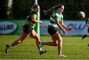13 April 2024; Sophie Francis of Naas during the Leinster Rugby Girl's U18 semi-final match between Naas and Portdara at Naas RFC in Kildare. Photo by Tyler Miller/Sportsfile