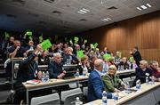 17 April 2024; A general view of delegates voting during the Olympic Federation of Ireland AGM event at Sport Ireland Conference Centre in Dublin. Photo by Sam Barnes/Sportsfile
