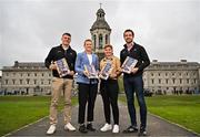 18 April 2024; In attendance at the launch of the GPA Student First Report are, from left, GPA Education Manager Brian Howard, Report Author Fiona McHale, Report Author Aoife Lane, and GPA Chief Executive Tom Parsons at Trinity College in Dublin. Photo by Sam Barnes/Sportsfile