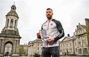 18 April 2024; University of Ulster and Derry Footballer Niall Loughlin in attendance at the launch of the GPA Student First Report at Trinity College in Dublin. Photo by Sam Barnes/Sportsfile