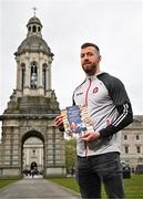 18 April 2024; University of Ulster and Derry Footballer Niall Loughlin in attendance at the launch of the GPA Student First Report at Trinity College in Dublin. Photo by Sam Barnes/Sportsfile