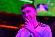18 April 2024; Ciaran Walsh of Cork City during the Virgin Media ELOI Finals at The Camden Sports Bar in Dublin. Photo by Tyler Miller/Sportsfile