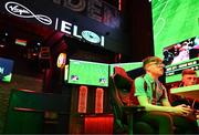 18 April 2024; Owen Mulligan of Drogheda United during the Virgin Media ELOI Finals at The Camden Sports Bar in Dublin. Photo by Tyler Miller/Sportsfile