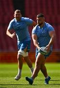19 April 2024; Michael Milne, right, and Ross Molony during a Leinster Rugby captain's run at Emirates Airlines Park in Johannesburg, South Africa. Photo by Harry Murphy/Sportsfile
