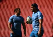 19 April 2024; Charlie Ngatai and Liam Turner during a Leinster Rugby captain's run at Emirates Airlines Park in Johannesburg, South Africa. Photo by Harry Murphy/Sportsfile