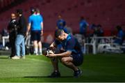 19 April 2024; Videographer Berndardo Santos during a Leinster Rugby captain's run at Emirates Airlines Park in Johannesburg, South Africa. Photo by Harry Murphy/Sportsfile