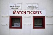 19 April 2024; A general view of closed ticket windows before the SSE Airtricity Men's Premier Division match between Galway United and Shelbourne at Eamonn Deacy Park in Galway. Photo by Sam Barnes/Sportsfile