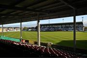 19 April 2024; A general view of the pitch from the away supporters stand before the SSE Airtricity Men's Premier Division match between Galway United and Shelbourne at Eamonn Deacy Park in Galway. Photo by Sam Barnes/Sportsfile
