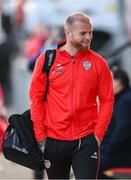 19 April 2024; Mark Connolly of Derry City arrives for the SSE Airtricity Men's Premier Division match between Derry City and Shamrock Rovers at the Ryan McBride Brandywell Stadium in Derry. Photo by Stephen McCarthy/Sportsfile
