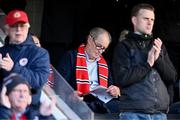 19 April 2024; Former St Patrick's Athletic manager Brian Kery, centre, at the SSE Airtricity Men's Premier Division match between St Patrick's Athletic and Waterford at Richmond Park in Dublin. Photo by Piaras Ó Mídheach/Sportsfile