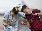 19 April 2024; Killian Brouder of Galway United in action against Sean Boyd of Shelbourne during the SSE Airtricity Men's Premier Division match between Galway United and Shelbourne at Eamonn Deacy Park in Galway. Photo by Sam Barnes/Sportsfile