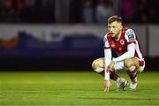 19 April 2024; Jamie Lennon of St Patrick's Athletic after the drawn SSE Airtricity Men's Premier Division match between St Patrick's Athletic and Waterford at Richmond Park in Dublin. Photo by Piaras Ó Mídheach/Sportsfile